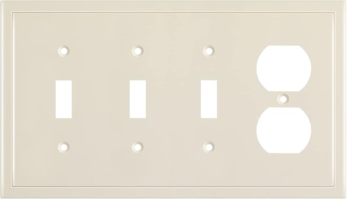 Henne Bery Modern Edge Decorative Wall Plate Switch Plate Outlet Cover by HenneBery