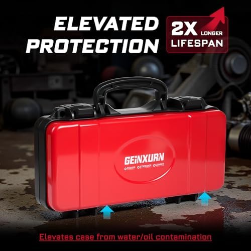 Geinxurn 2 Pieces Metal 11 Inches Steel Portable Tool Box Organizer
