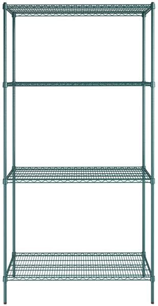 24" x 48" NSF Green Epoxy 4-Shelf Kit - Image 2