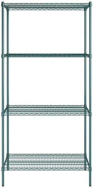 21" x 42" NSF Green Epoxy 4-Shelf Kit - Image 2