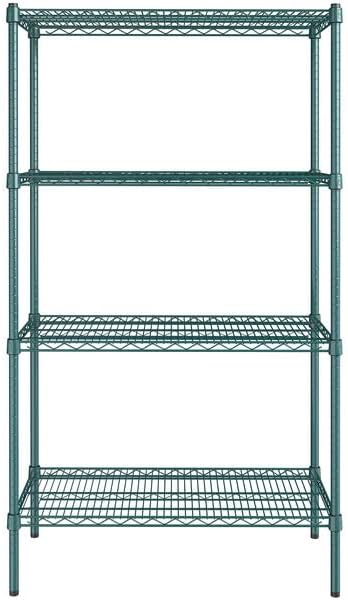 18" x 42" NSF Green Epoxy 4-Shelf Kit - Image 2