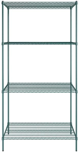 30" x 48" NSF Green Epoxy 4-Shelf Kit - Image 2