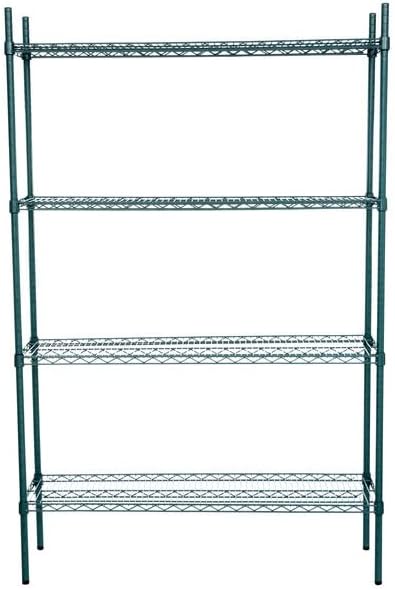 14" x 48" NSF Green Epoxy 4-Shelf Kit - Image 2