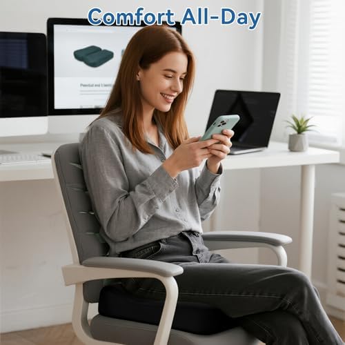 Adjustable Seat Cushion, Memory Foam Office Chair Cushion, Car Seat