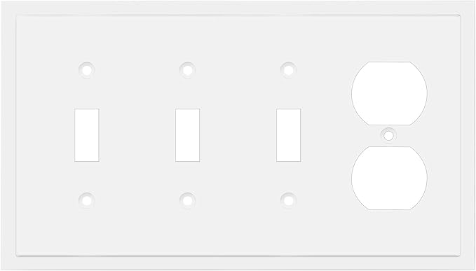 Henne Bery Modern Edge Decorative Wall Plate Switch Plate Outlet Cover by HenneBery