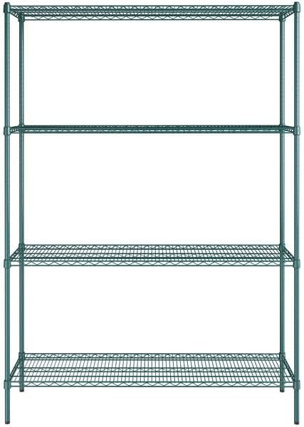 18" x 60" NSF Green Epoxy 4-Shelf Kit - Image 2