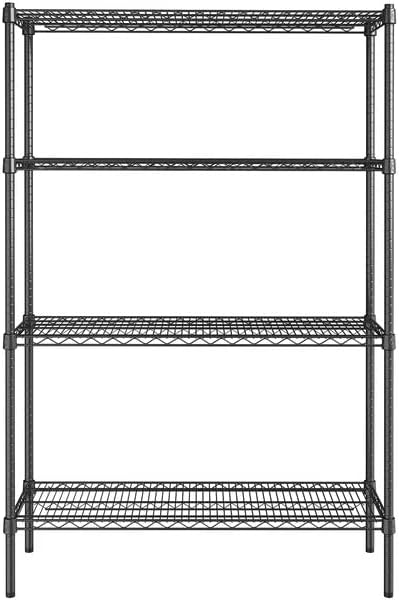 14" x 42" NSF Black Epoxy 4-Shelf Kit - Image 2