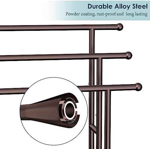 Kayfia 40'' Freestanding 3 Tier Alloy Steel Towel Rack with Storage Basket