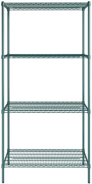 24" x 42" NSF Green Epoxy 4-Shelf Kit - Image 2