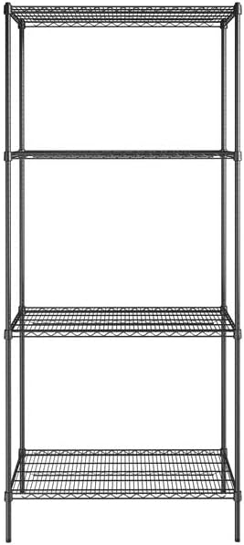 24" x 42" NSF Black Epoxy 4-Shelf Kit - Image 2