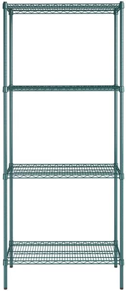 18" x 36" NSF Green Epoxy 4-Shelf Kit - Image 2
