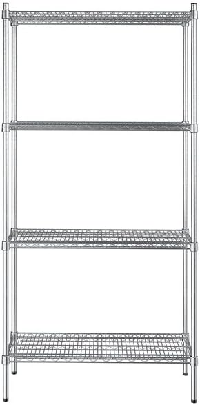14" x 36" NSF Stainless Steel 4-Shelf Kit - Image 2