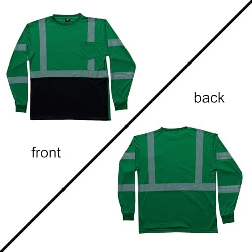VENDACE Safety Reflective High Visibility Long Sleeve Shirts Class 3