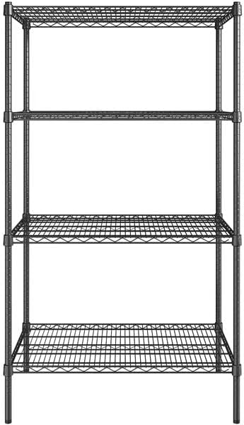 24" x 36" NSF Black Epoxy 4-Shelf Kit - Image 2