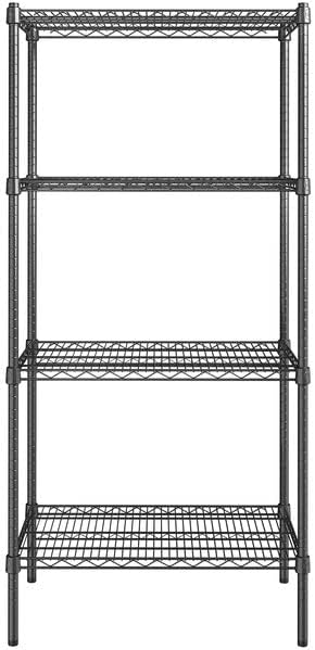 18" x 30" NSF Black Epoxy 4-Shelf Kit - Image 2