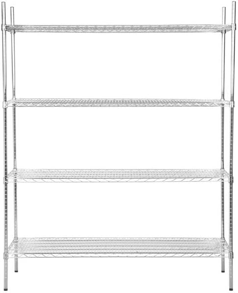 24" x 60" NSF Stainless Steel 4-Shelf Kit - Image 2