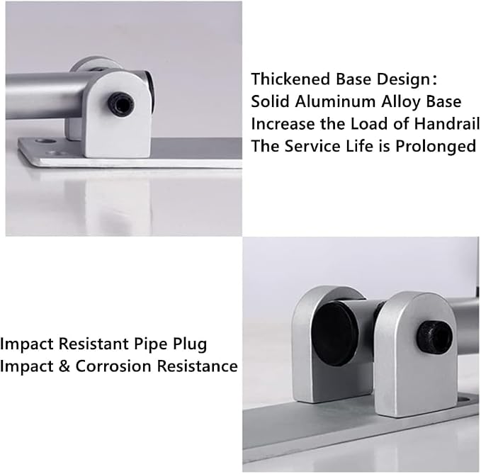 Handicap Grab Bars Rails 29.5 Inch Toilet Handrails Bathroom Safety Bar Hand - Image 9