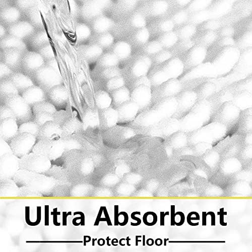 BOANKODU White Bathroom Rugs Sets 2 Piece, Soft Chenille Bath Mat