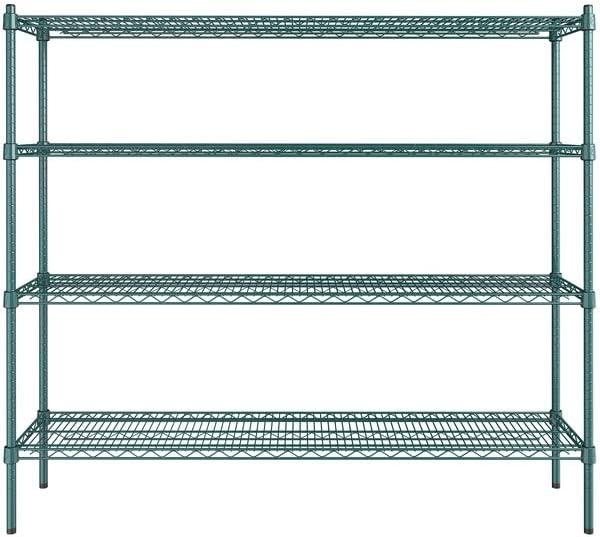 14" x 60" NSF Green Epoxy 4-Shelf Kit - Image 2