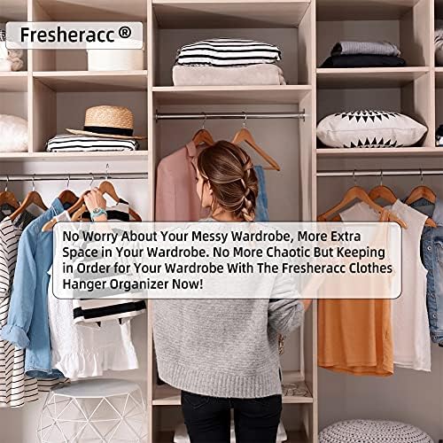 Clothes Hanger Organizer Holder for Space Saving, Fresheracc Hanger