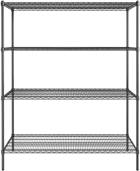 24" x 60" NSF Black Epoxy 4-Shelf Kit - Image 2
