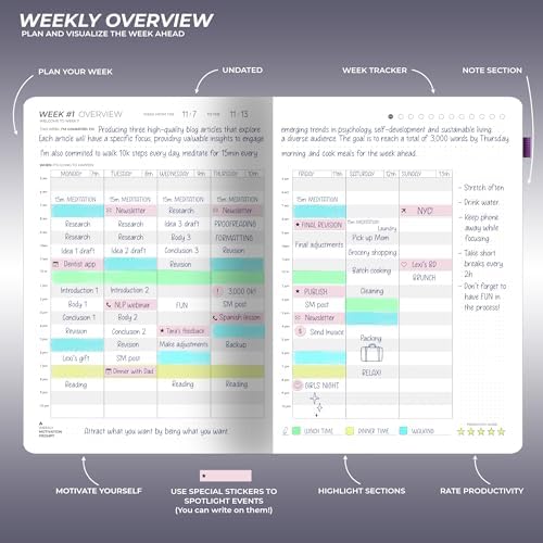 12 Week Focus Planner β High Performance Productivity Planner & Goal