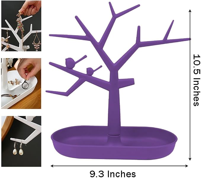 Tabletop Key Holder Stand Tree Key Rack, Stand Jewelry Display Necklace Ring - Image 6