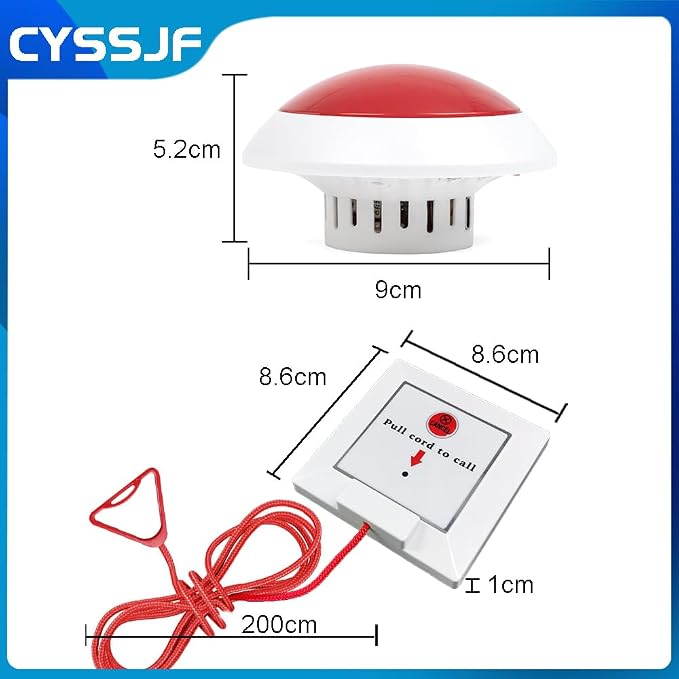 Pull Tag Alarm Toilet Bathroom Wireless SOS Bell - Image 6