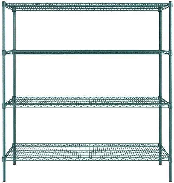 18" x 60" NSF Green Epoxy 4-Shelf Kit - Image 2