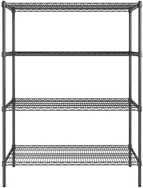 21" x 48" NSF Black Epoxy 4-Shelf Kit - Image 2