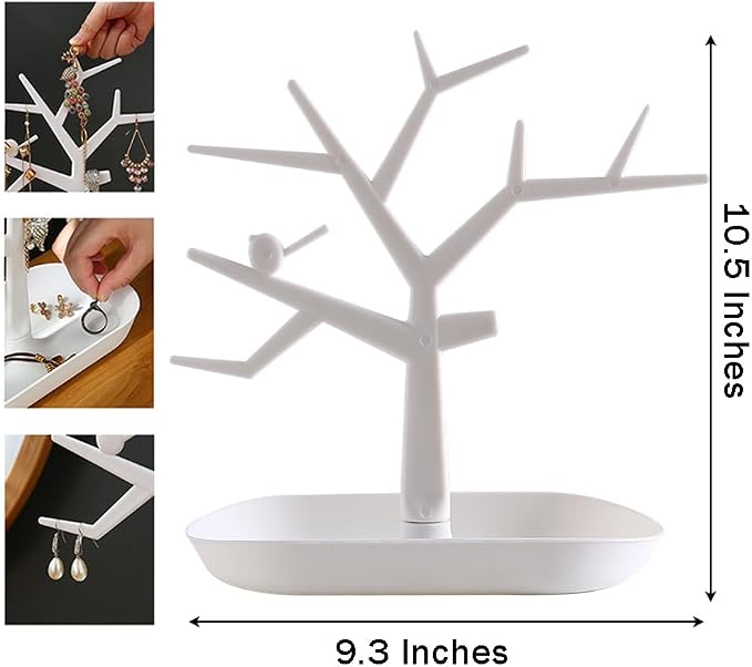 Tabletop Key Holder Stand Tree Key Rack, Stand Jewelry Display Necklace Ring - Image 6