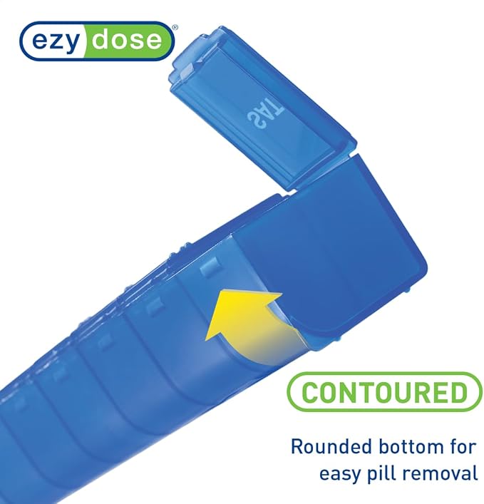 EZY DOSE Weekly Daily Pill Case, Medicine Planner, Vitamin Organizer, - Image 5