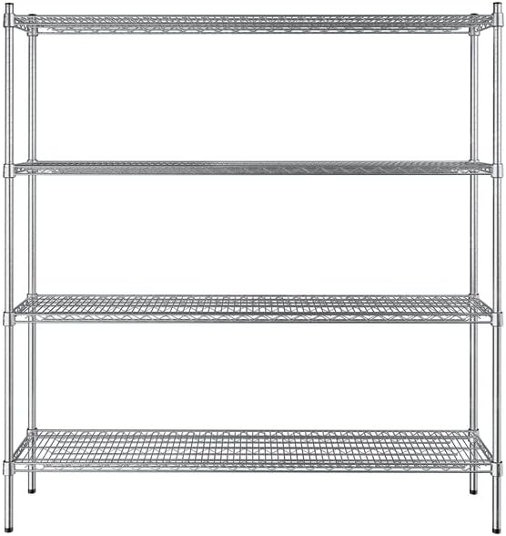 14" x 60" NSF Stainless Steel 4-Shelf Kit - Image 2