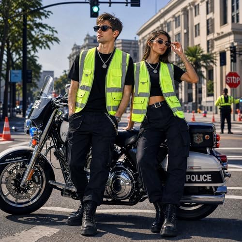 XIAKE Reflective Safety Vest for Men & Women High Visibility Class 2