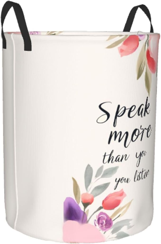 Laundry Basket Motivational Word Collapsible Large Capacity, 63L Dirty Clothes - Image 8
