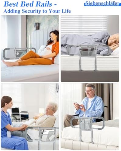 Siebenschläfer Bed Rails for Elderly Adults Safety, Extended Bed