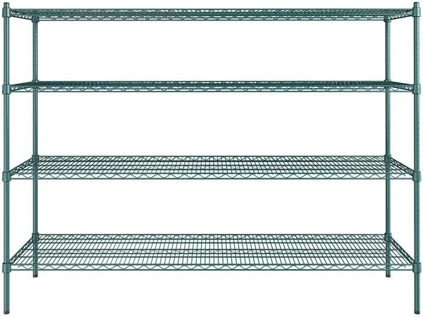 21" x 72" NSF Green Epoxy 4-Shelf Kit - Image 2