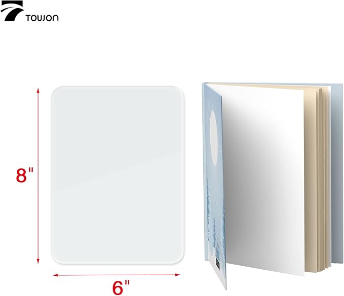 TOWON Small Glass Dry Erase Board, Desk White Board - Field & Grace