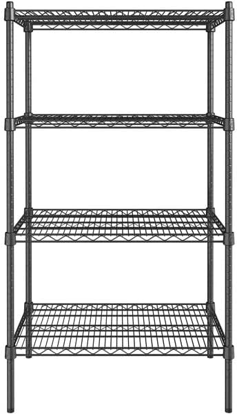 21" x 30" NSF Black Epoxy 4-Shelf Kit - Image 2