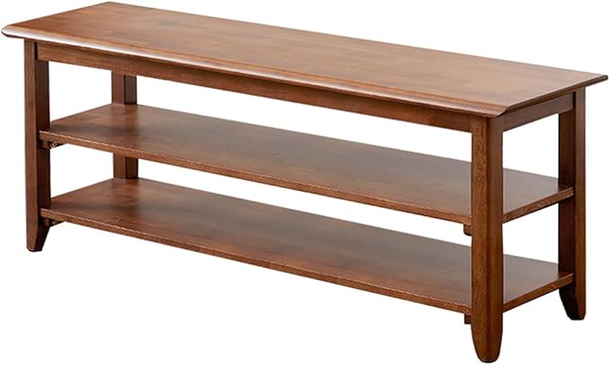XKZG Storage Bench Wooden Shoe Rack Bench Rustic Solid Wood Entryway Bench - Image 8