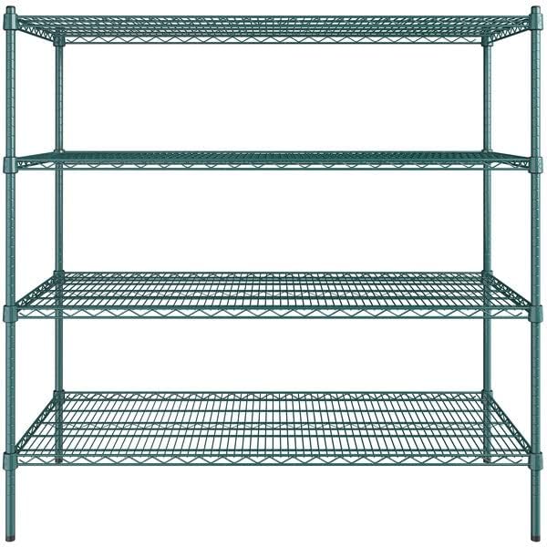 24" x 54" NSF Green Epoxy 4-Shelf Kit - Image 2