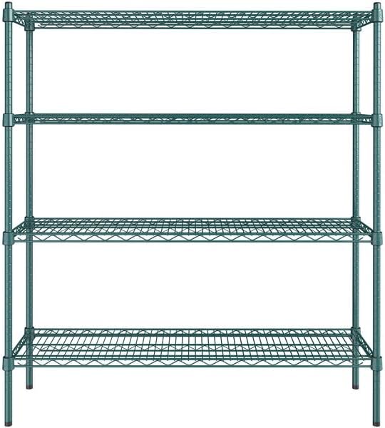14" x 48" NSF Green Epoxy 4-Shelf Kit - Image 2