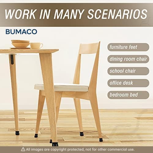BUMACO Chair Leg Floor Protectors Square Chair Leg Protectors - Image 6