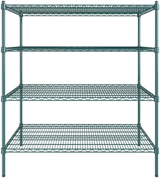 30" x 48" NSF Green Epoxy 4-Shelf Kit - Image 2