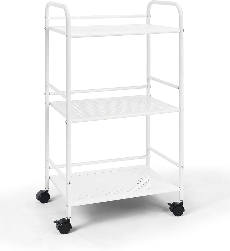 SunnyPoint 3-Tier Rolling Utility Cart – Metal Storage Organizer - Image 8