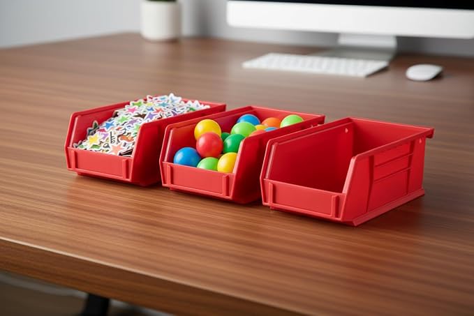 Hudson Exchange 7-1/2" x 4" x 3" Plastic Stackable Storage Bin and Hanging - Image 4