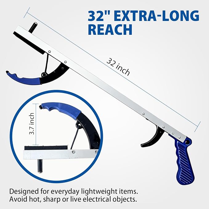 Blue Jay 32 Inch Reacher Grabber Tool, Long Reach Assist - Image 7