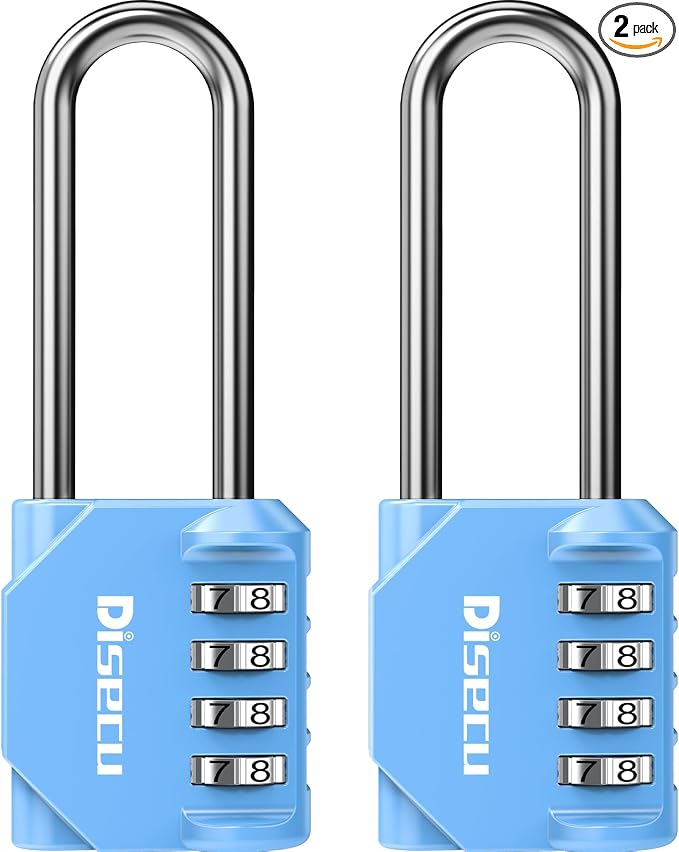 2 Pack disecu 2.6 Inch Long Shackle Combination Lock, 4 Digit Outdoor by Disecu+Lock+-+A+Professional+Lock+Manufacturer