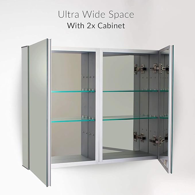 Fine Fixtures Bathroom Medicine Cabinet, Recessed/Surface Mount, Right/Left - Image 9