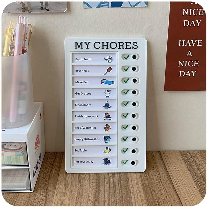 2 Pcs Chore Chart for Adults to do List My Chores Checklist Task Board Sliding - Image 7